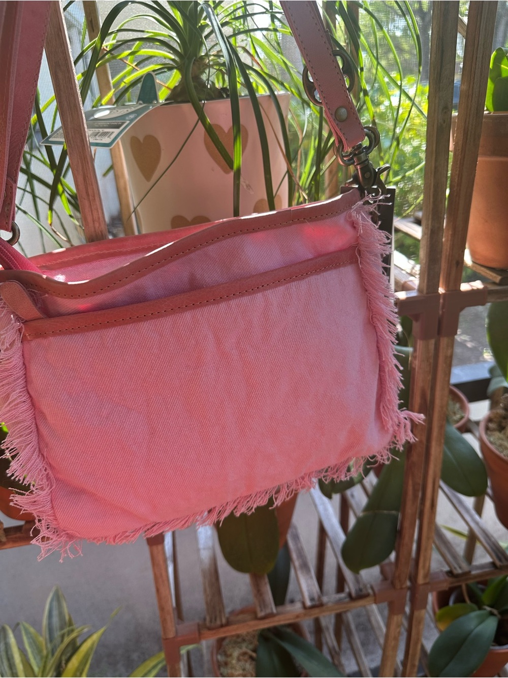 MYRA BAG PINK SUZANNA TRAIL BAG LEATHER AND FRINGE - Picture 2 of 6